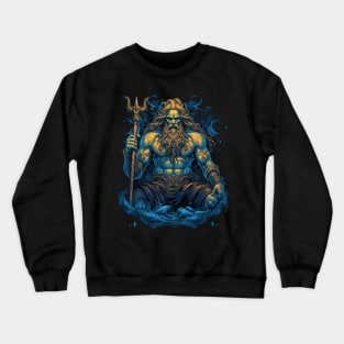 Poseidon Greek God of the Seas Crewneck Sweatshirt